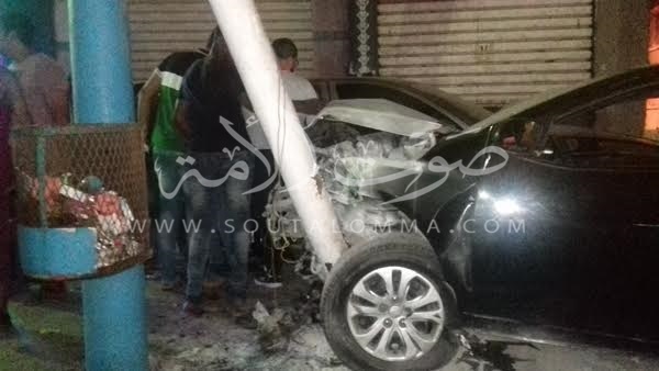 بالصور.. إصابة شخص في حادث تصادم بالإسكندرية