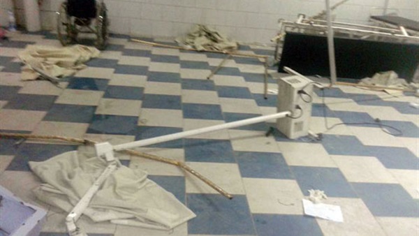 نيابة بلبيس: 150 الف جنيه خسائر تحطيم مستشفي بلبيس