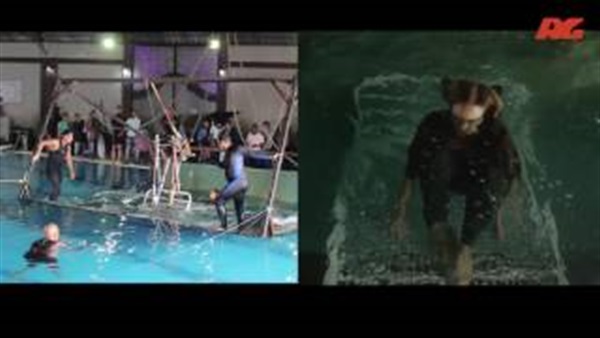 بالفيديو.. شاهد كيف تم تنفيذ مشهد غرق نيللي كريم في «سقوط حر»