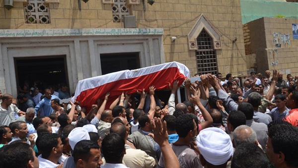  تشييع جثمان «أمين الشرطة» ضحية الإرهاب ببنى سويف