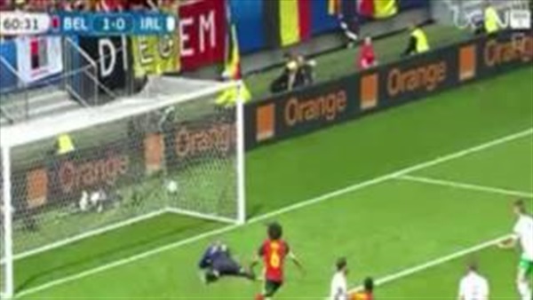 بالفيديو.. بلجيكا يضرب أيرلندا بثلاثية نظيفة في اليورو