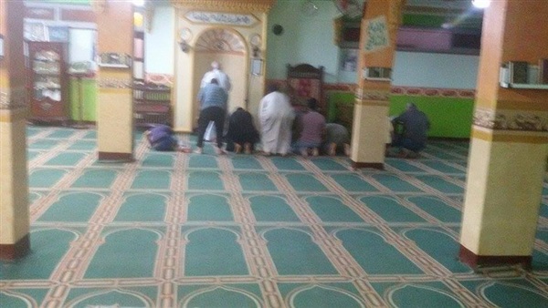 بالصور.. رفع آذان المغرب بمسجد «المصري» فى المنوفية