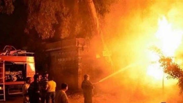 حريق في قسم شرطة فيصل بالسويس
