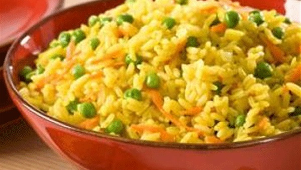 طريقة تحضير  الأرز البسمتي بالبازلاء والجزر
