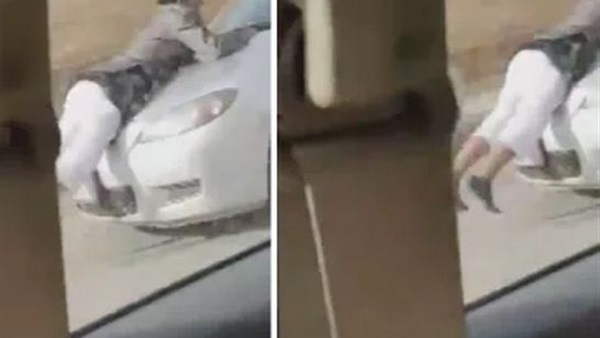 سيارة تدهس عاملين أمام مرور قويسنا 