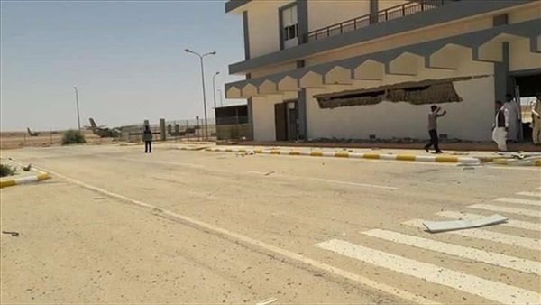 انفجار ضخم في مطار بني وليد الدولي بليبيا
