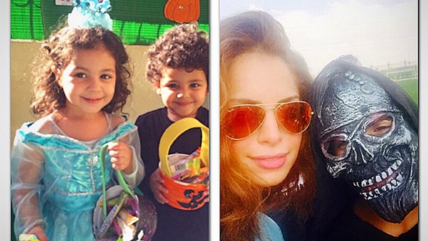 آمال ماهر تحتفل بالهلوين مع أبنائها