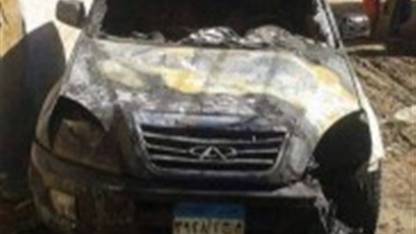 بالصور.. حرق سيارة مرشح مجلس الشعب بالشهداء بالمنوفية