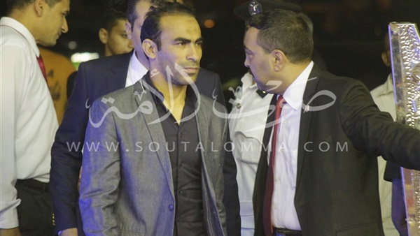 بالصور.. «عبد الحفيظ» يصل عزاء طارق سليم