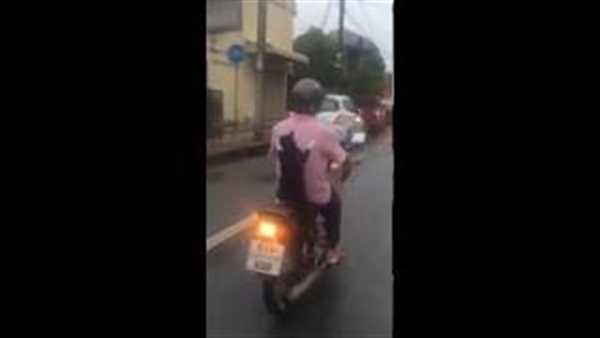 بالفيديو..قط يركب دراجة نارية خلف سائقها 