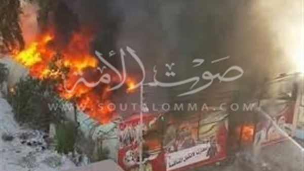 مليون جنيه خسائر حريق معرض المنتجات السورية بالمنصورة 