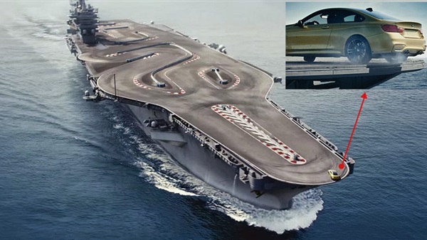«BMW» تستعرض عضلاتها فوق حاملة طائرات