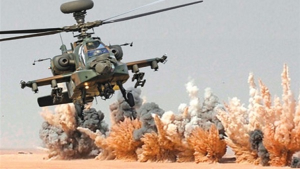 «الأباتشى» تقتل وتصيب 24 إرهابيا فى شمال سيناء