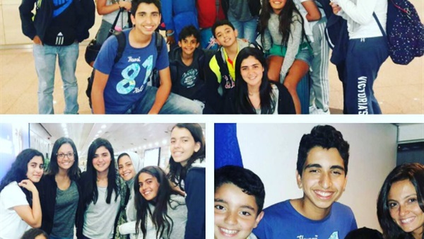 بالصور..بشرى تحتفل برفقة الأطفال المصريين