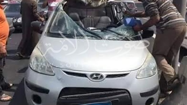 بالصور.. مصرع أم وطفلها فى حادث سير بالقليوبية