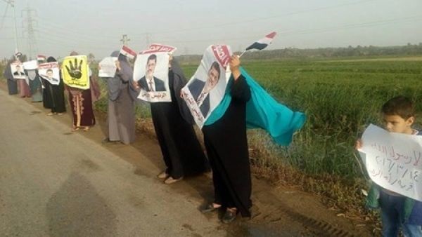 نساء الإرهابية بدمياط يبدأن أولى فاعليات ذكرى فض رابعة