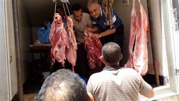 أمن بني سويف يضبط سيارة محملة باللحوم الفاسدة في كمين بالواسطي