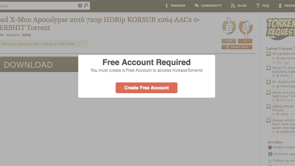 نسخة خبيثة من KickassTorrents تهدف للحصول على معلومات بطاقات الائتمان