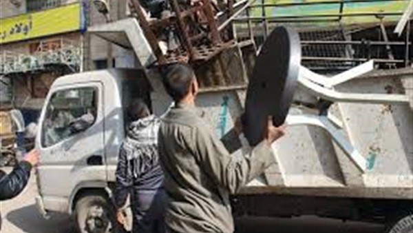 حملة لرفع الإشغالات بمدينة طوخ بالقليوبية