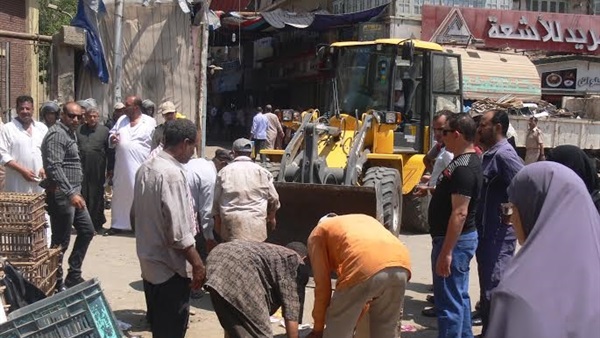 حملة لرفع الإشغالات بمدينة بنها