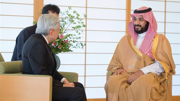إمبراطور اليابان يستقبل ولي ولي العهد السعودي
