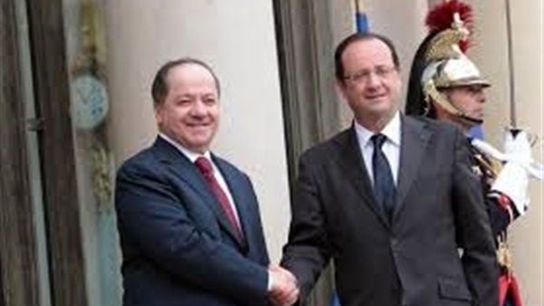 أولاند وبارزاني يبحثان بباريس الحملة العسكرية القادمة لاستعادة الموصل من قبضة "داعش"