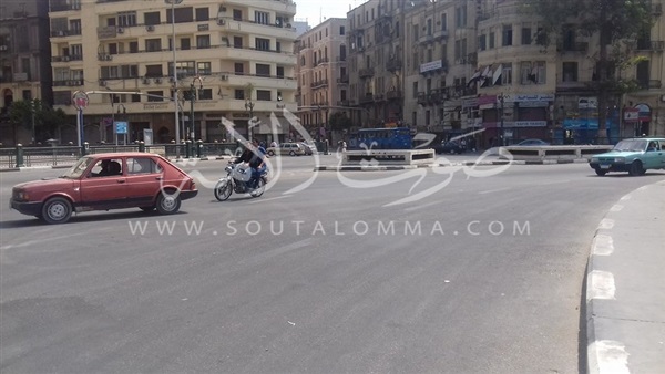 بالصور.. سيولة مرورية بميدان التحرير ومنطقة وسط البلد ثاني أيام العيد 