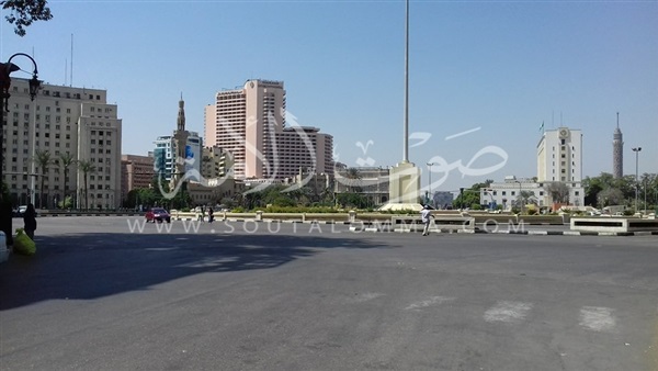بالصور.. هدوء تام بمحيط التحرير وقصر النيل آخر أيام العيد 