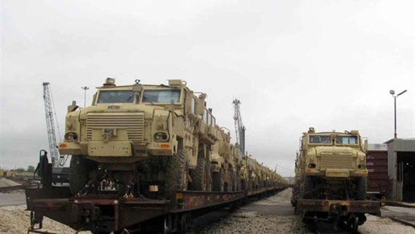 القوات المسلحة تتسلم ناقلات جنود مدرعة من الولايات المتحدة