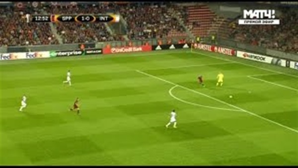 بالفيديو.. سبارتا براج يتفوق على الإنتر بهدفين فى الشوط الأول