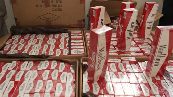 ضبط 15 آلف علبة سجائر بحوزة تاجر سوق سوداء ببني سويف 