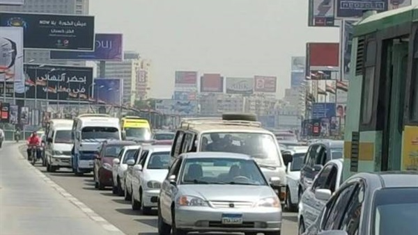 شلل مرورى أعلى دائري المعادي وكوبري أكتوبر