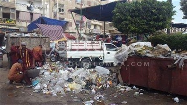 صور.. تنظيف شوارع دسوق عقب انتهاء المولد