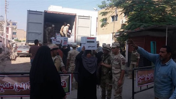 القوات المسلحة تطرح كراتين مواد غذائية مدعمة بالسويس