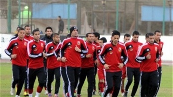 رباعي شباب الأهلى يشاركون في المران الجماعي