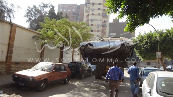 صور.. إزالة الأكشاك المخالفة بحدائق القبة