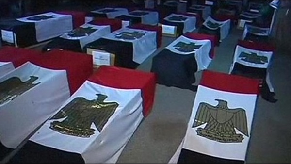 تشيع جنازة أحد شهداء تفجيرات العريش بالمنيا