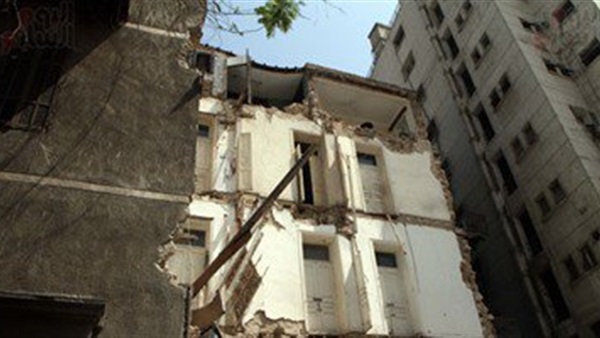 إنهيار جزئى بعقار سكنى بمنطقة باب اللوق 