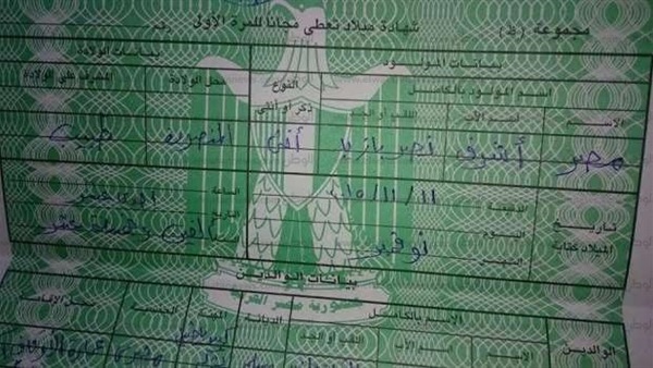  مواطن بالدقهلية يطلق على مولدته اسم «مصر»