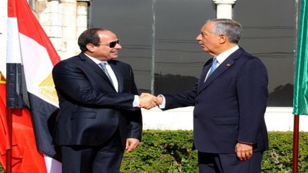 السيسي يجتمع بعدد من كبار رجال الأعمال البرتغاليين
