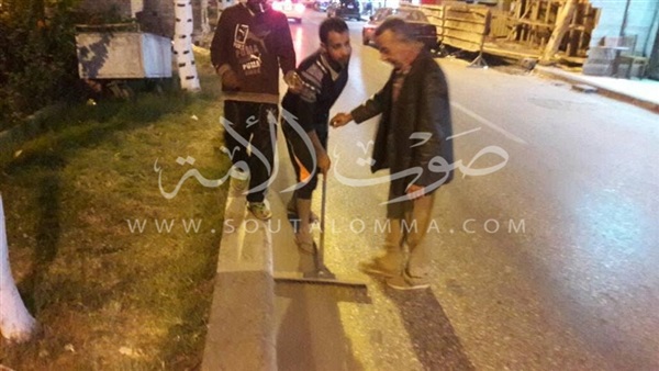 حملة نظافة مسائية بشوارع مدينة بورفؤاد (صور)