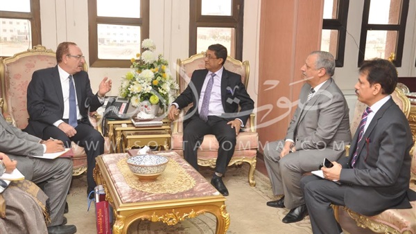 سفير الهند بالقاهرة يصل بني سويف (صور)