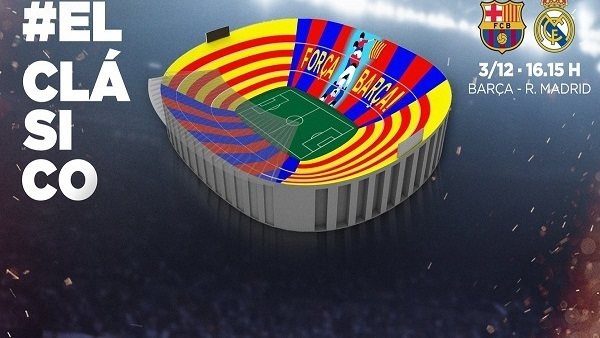 تعرف على «تحية» جماهير برشلونة لمباراة الكلاسيكو (صورة)