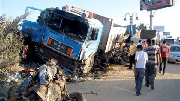 مصرع شخصين في حادث تصادم ببورسعيد