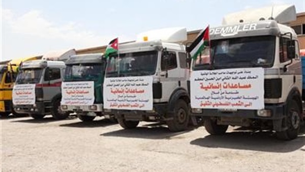«الخيرية الهاشمية» والقوات المسلحة الأردنية تسيران قافلة مساعدات إلى غزة