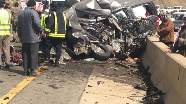مصرع 7 وإصابة 9 آخرين في حادث تصادم بالمنوفية 