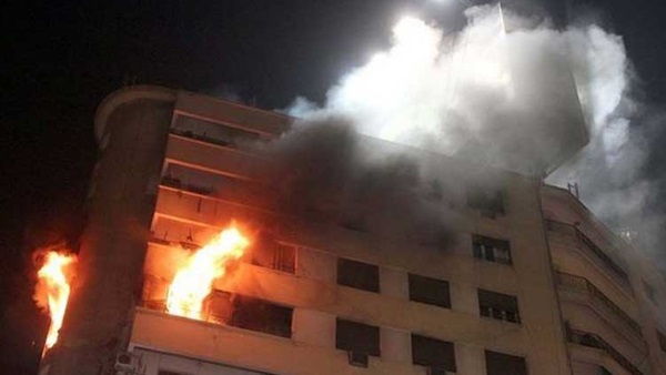 حريق بمنزل في حي الجناين بالسويس