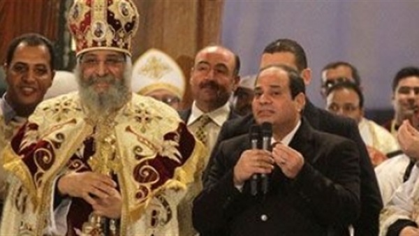 السيسي بالكاتدرائية: انتهينا من ترميم جميع الكنائس