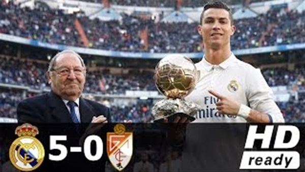 ريال مدريد يسحق غرناطة بخماسية نظيفة (فيديو)