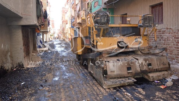 رصف وتجميل حي القنطرة البيضاء في كفر الشيخ 
